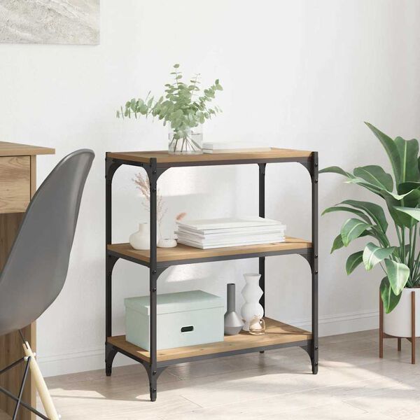 vidaXL Book Cabinet Artisan oak 60 x 33 x 70.5 cm Engineered wood