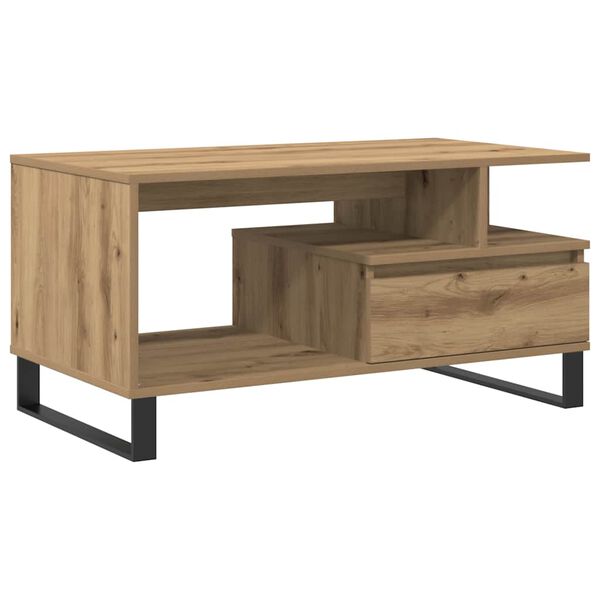 vidaXL Coffee Table Artisan Oak 90x49x45 cm Engineered Wood