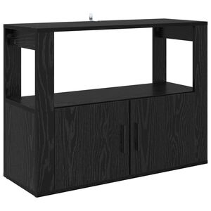 vidaXL Sideboard Black oak 80 x 30 x 60 cm Engineered wood