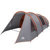 vidaXL Tunnel Tent 4-Person 4-Person Grey and Orange