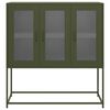vidaXL Sideboard Olive Green 100.5x39x107 cm Cold-rolled Steel