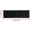 vidaXL Kitchen Rug Washable Morning Black 45x150 cm Velvet