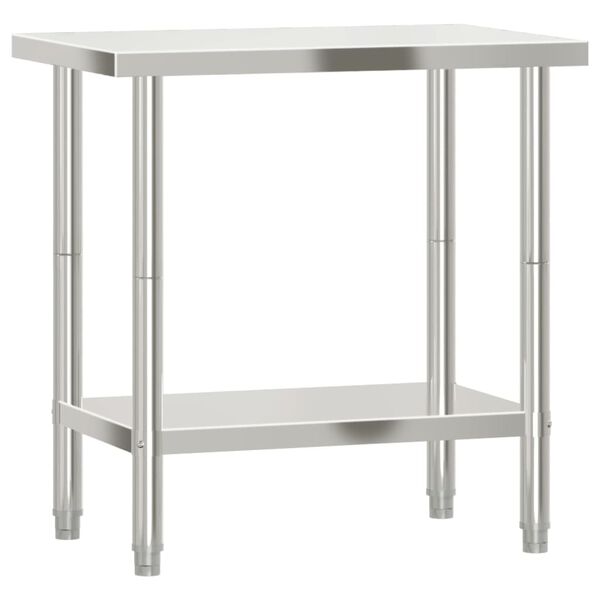 vidaXL Kitchen Work Table 82.5x55x85 cm Stainless Steel