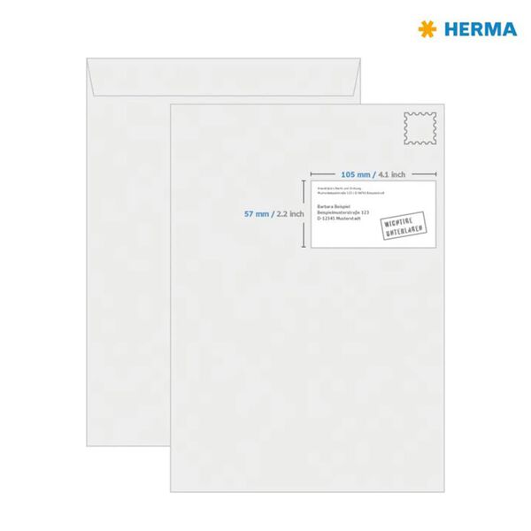 HERMA Permanent Labels PREMIUM A4 105x57 mm 100 Sheets