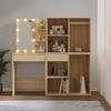 vidaXL LED Dressing Table with 2 Cabinets Sonoma Oak Engineered Wood