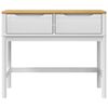 vidaXL Console Table FLORO White 89.5x36.5x73 cm Solid Wood Pine