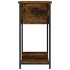 vidaXL Bedside Cabinet Smoked Oak 30x60x60 cm Engineered Wood