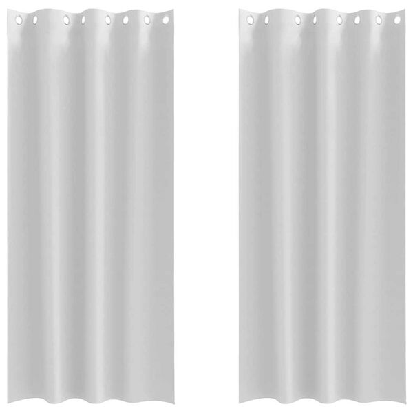 vidaXL Blackout Curtains with Rings 2 pcs Pale Grey 225 x 140 cm