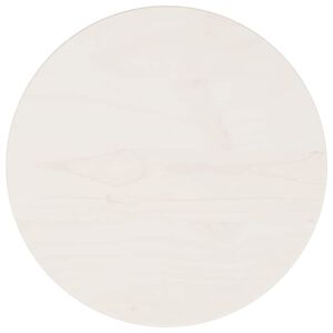 vidaXL Table Top Round White &Oslash;30x3 cm Solid Wood Pine