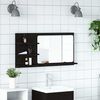 vidaXL Bathroom Mirror Cabinet Black Oak 90x11x45 cm Engineered Wood