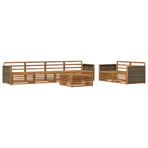 vidaXL Outdoor Sofa Set 7 pcs Natural Solid Acacia Wood
