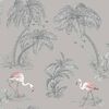 DUTCH WALLCOVERINGS Wallpaper Flamingo Grey