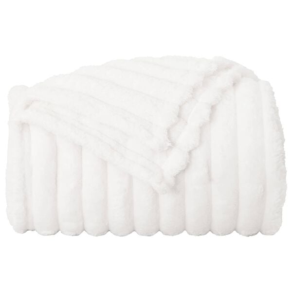 vidaXL Throw Blanket White 240 x 220 cm Fleece