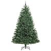 vidaXL Artificial Hinged Christmas Tree Green 270 cm PVC and Metal