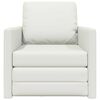 vidaXL Folding Sofa Bed White 74 x 77 x 81 cm PVC