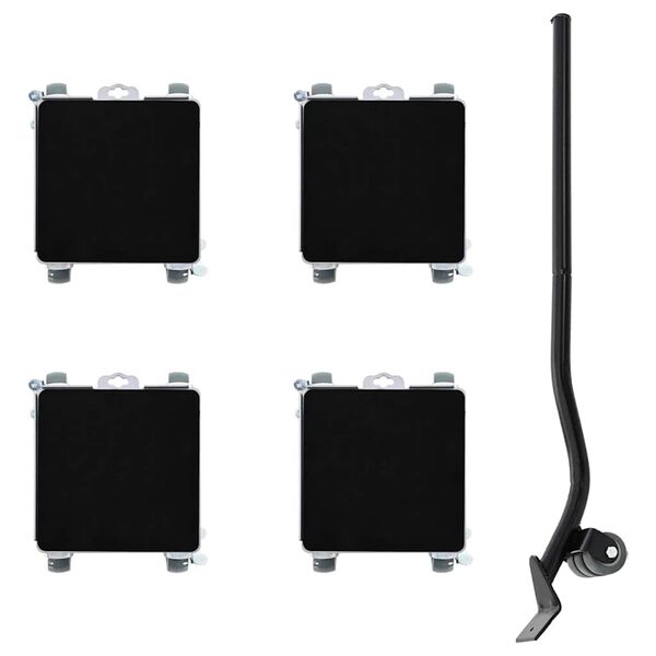 vidaXL Furniture Rollers 4 pcs with Lifter 17.5x16x7.5 cm Steel 1600 kg
