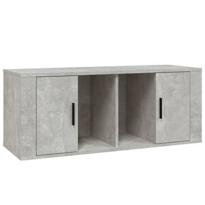 vidaXL TV Cabinet Concrete Grey 100x35x40 cm Engineered Wood