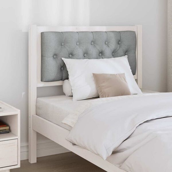 vidaXL Headboard Other White and light grey 80 cm Solid pine wood