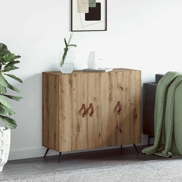 vidaXL Sideboard Artisan Oak 89.5 x 34 x 80 cm Engineered Wood