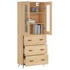 vidaXL Highboard Sonoma Oak 69.5x34x180 cm Engineered Wood