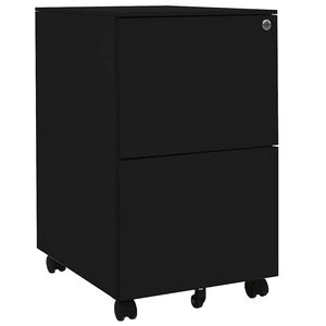 vidaXL File Cabinet | Black | Steel | 39x45x67 cm | File Cabinet | Rectangular