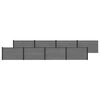 vidaXL Fence Panel 8 pcs WPC and Aluminium Grey