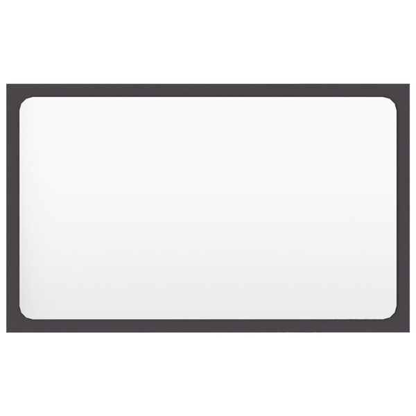 vidaXL Bathroom Mirror Grey 60x1.5x37 cm Engineered Wood