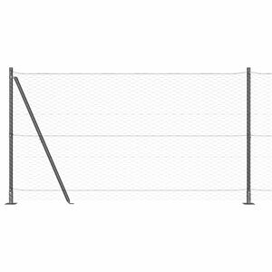 vidaXL Hexagonal Fence with Concrete Base 25 x 1.4 m PVC-Coated Steel