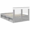 vidaXL Bed Frame Grey Sonoma 135 x 190 cm Engineered wood