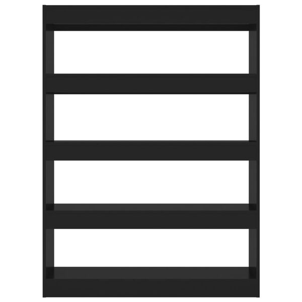 vidaXL Book Cabinet/Room Divider Black 100x30x135 cm