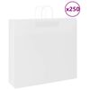 vidaXL Paper Bags 250 pcs with Handles White 54x15x49 cm