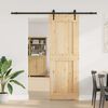 vidaXL Sliding Door with Hardware Set 80x210 cm Solid Wood Pine