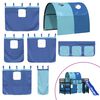 vidaXL Kids' Loft Bed with Tunnel without Mattress Blue 90x200 cm