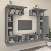 vidaXL 6 Piece TV Cabinet Set Grey Sonoma Engineered Wood
