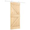 vidaXL Sliding Door Natural and White 80 x 210 cm Solid Pine Wood