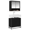 vidaXL Bathroom Sink Cabinet Black Oak 65 x 33 x 60 cm Engineered wood