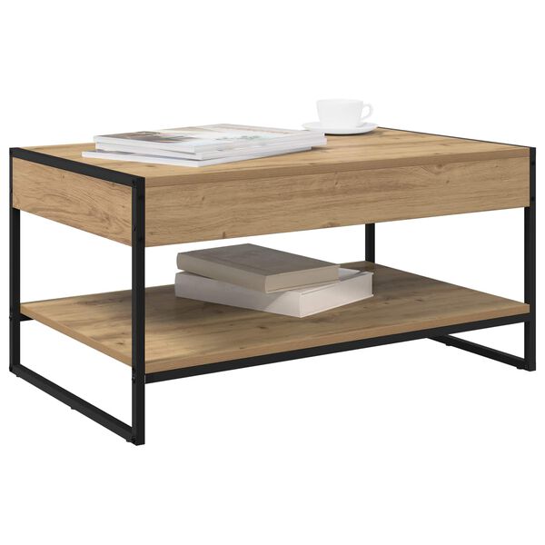 vidaXL Coffee Table Artisian Oak 80 x 50 x 40 cm Engineered Wood