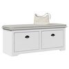 vidaXL Hallway Bench BODO White 114x40x45 cm