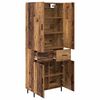 vidaXL Highboard with Drawer 2 pcs Old Wood Engineered Wood and Glass