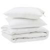vidaXL Duvet with Pillow 3 pcs White Microfibre