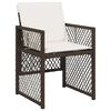 vidaXL Garden Dining Set 9 pcs Brown Poly Rattan