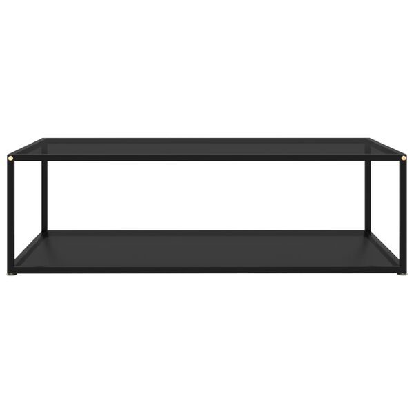 vidaXL Coffee Table Black 120x60x35 cm Tempered Glass