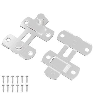 vidaXL Door Latch 2 pcs Silver 70 x 8 mm Steel