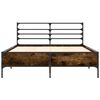 vidaXL Bed Frame without Mattress Smoked Oak 120x190 cm Small Double