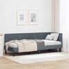 vidaXL Corner Bed Frame with Headboard Dark Grey 80 cm x 200 cm Velvet