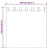 vidaXL Blackout Curtains with Rings 2 pcs Pure White 140 x 140 cm
