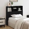 vidaXL Headboard Cabinet with Shelf Black oak Engineered wood