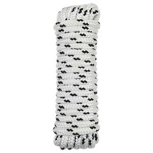 vidaXL Boat Rope 10 mm 6 m White and Black Polyester