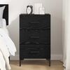 vidaXL Bedside Cabinet Black Oak 40 x 40 x 66 cm Engineered Wood