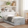 vidaXL Bed Frame with Drawers without Mattress Concrete Grey 90x190 cm Single